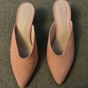 Light pink suede Loeffler Randal. Pre Owned in good condition. Barely worn.